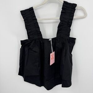 quiet culture take pause tank top midnight black sz S